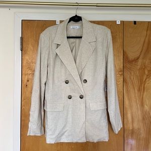 Double Breasted Linen Blazer